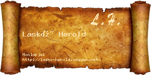 Laskó Herold névjegykártya